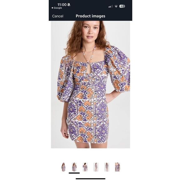 NWT Rhode Resort Puff Sleeve Lightweight Summer Jeanne...